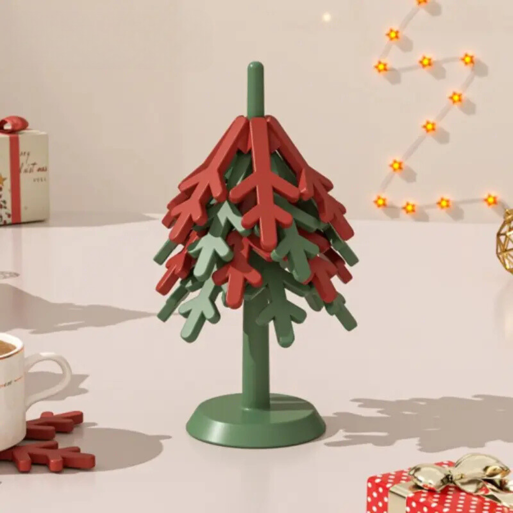 Christmas Tree Silicone Coasters