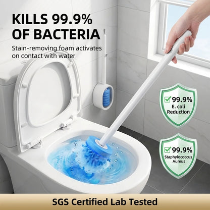 Disposable Toilet Brush with 8 Heads | Hands-Free Hygienic Cleaner