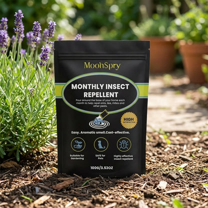 MoonSpry Natural Insect Repellent | Pet-Safe Outdoor Granules with Peppermint & Cinnamon