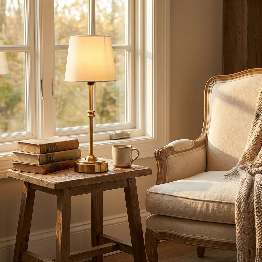 Retro Fabric Cordless Lamp