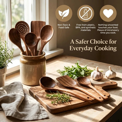 Forest Hearth™ Teak Wooden Utensil Set
