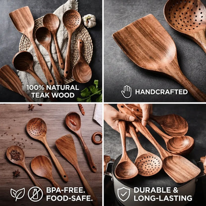 Forest Hearth™ Teak Wooden Utensil Set