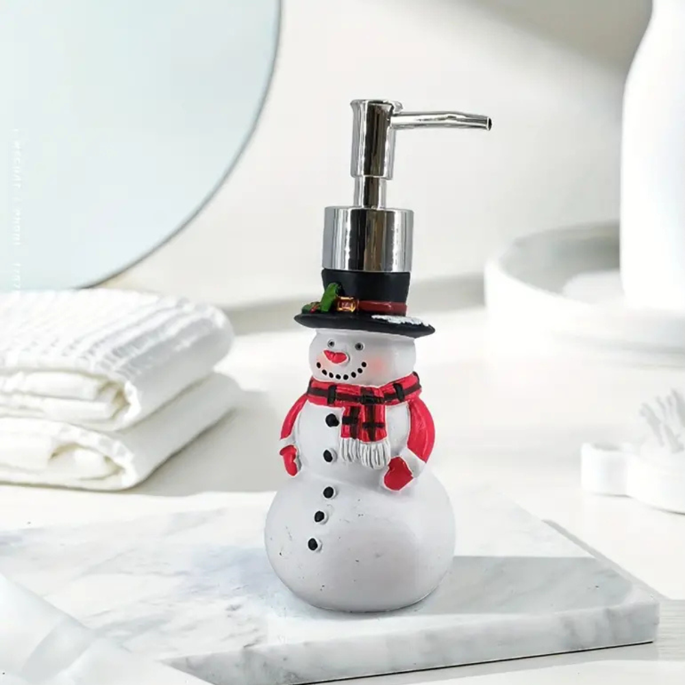Holiday-Themed Resin Soap Dispenser Set