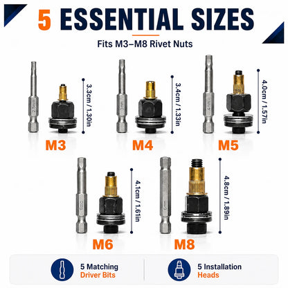 WerkFix™ One-Side Rivet Nut Tool Set