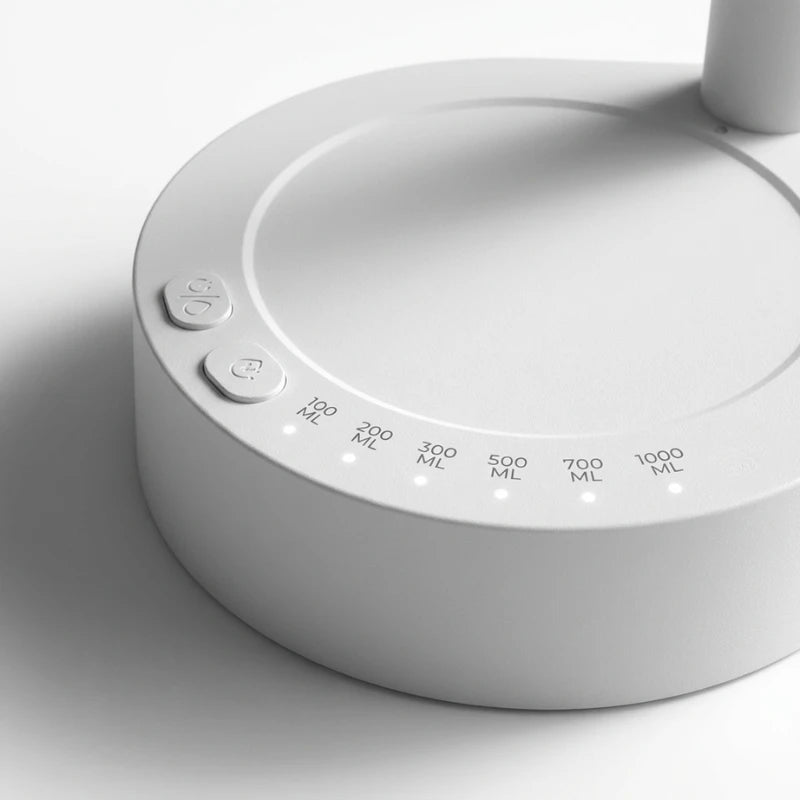 Josh & Tate - TapFlow™ Desktop Water Dispenser - White kitchen scale with measurement markings on a light gray background