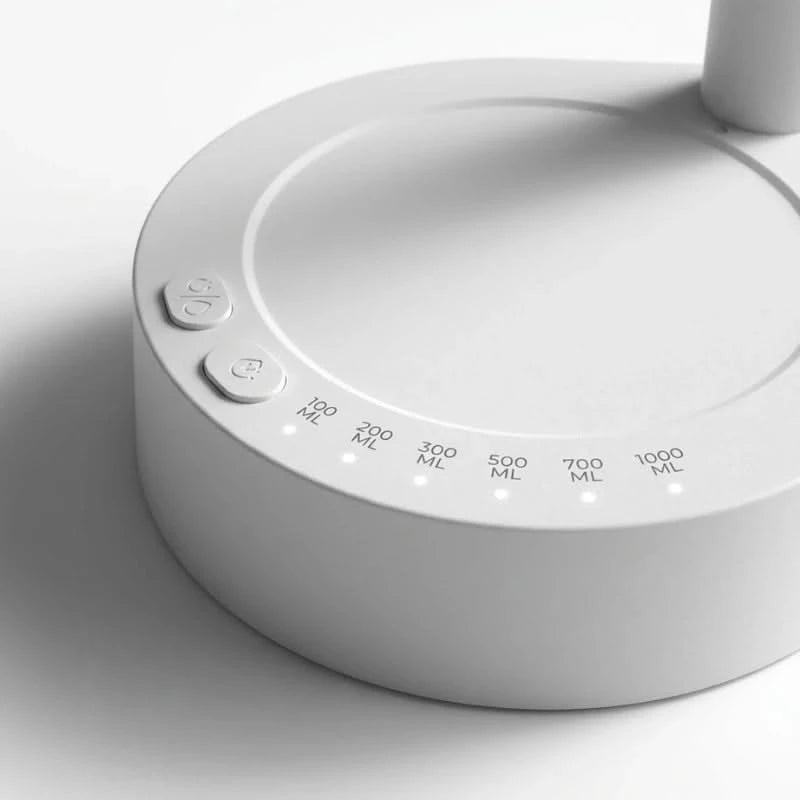 Josh & Tate - TapFlow™ Desktop Water Dispenser - White kitchen scale with measurement markings on a light gray background