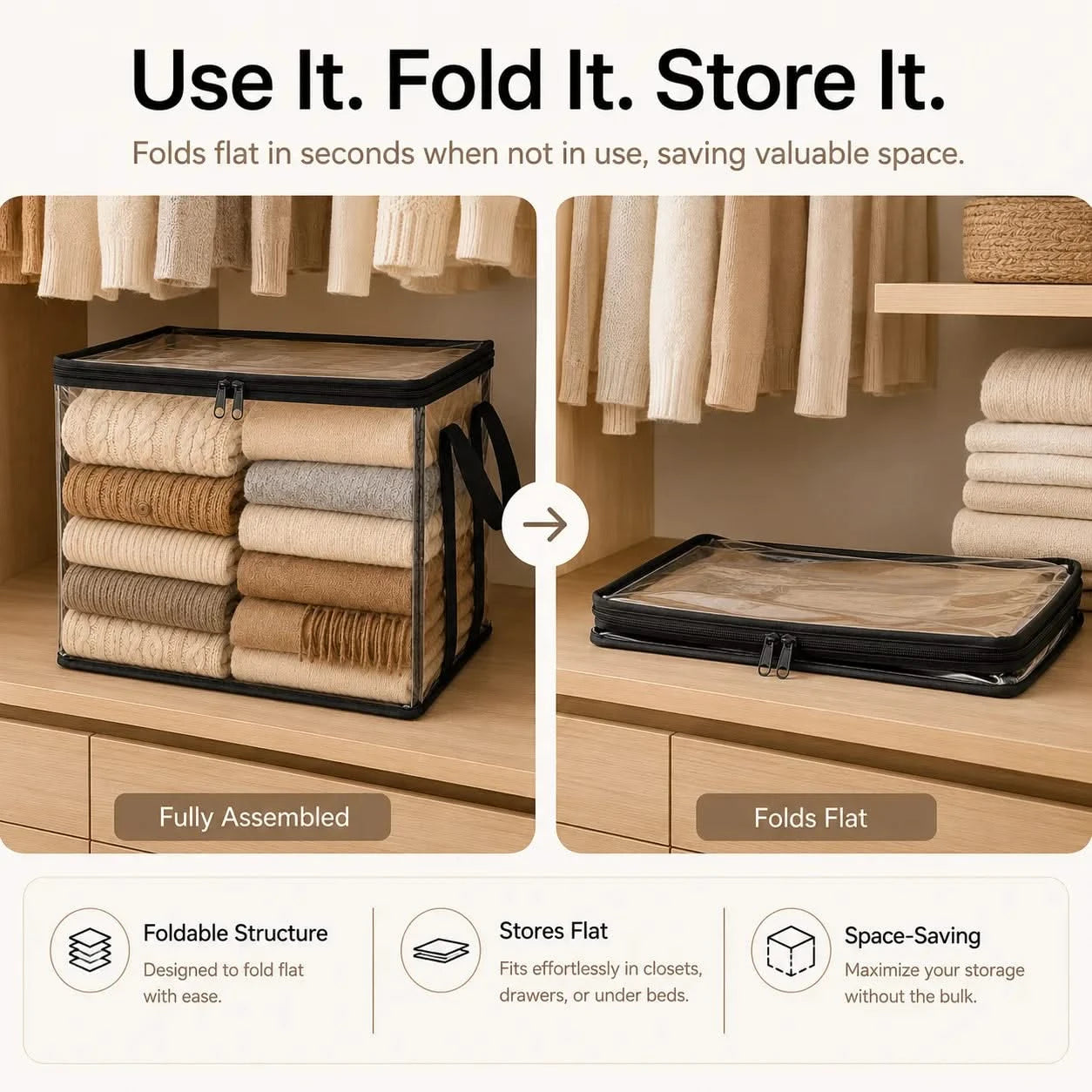 ClearVault™ Dustproof Storage Organizer