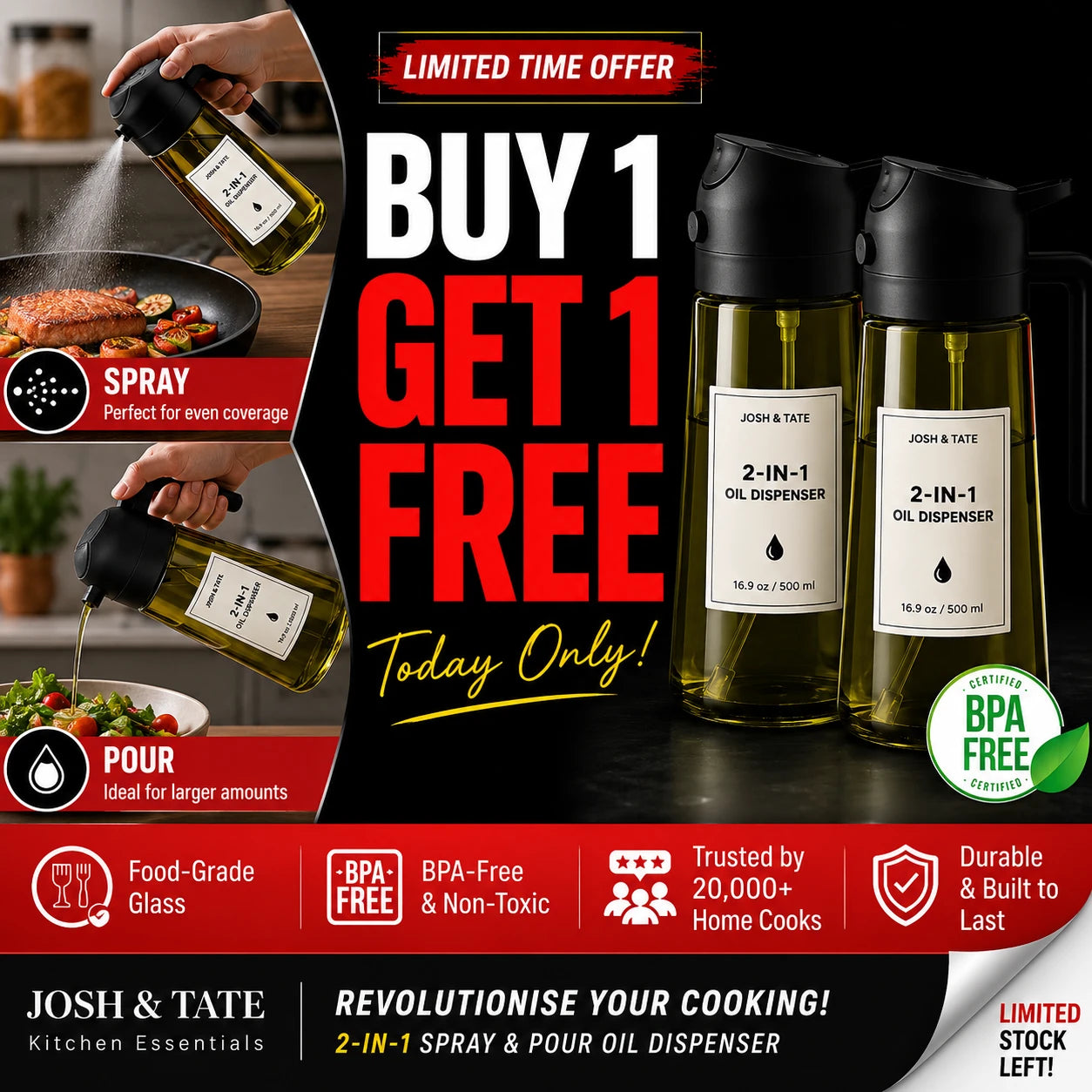 Olea™ 2 in 1 Oil Dispenser