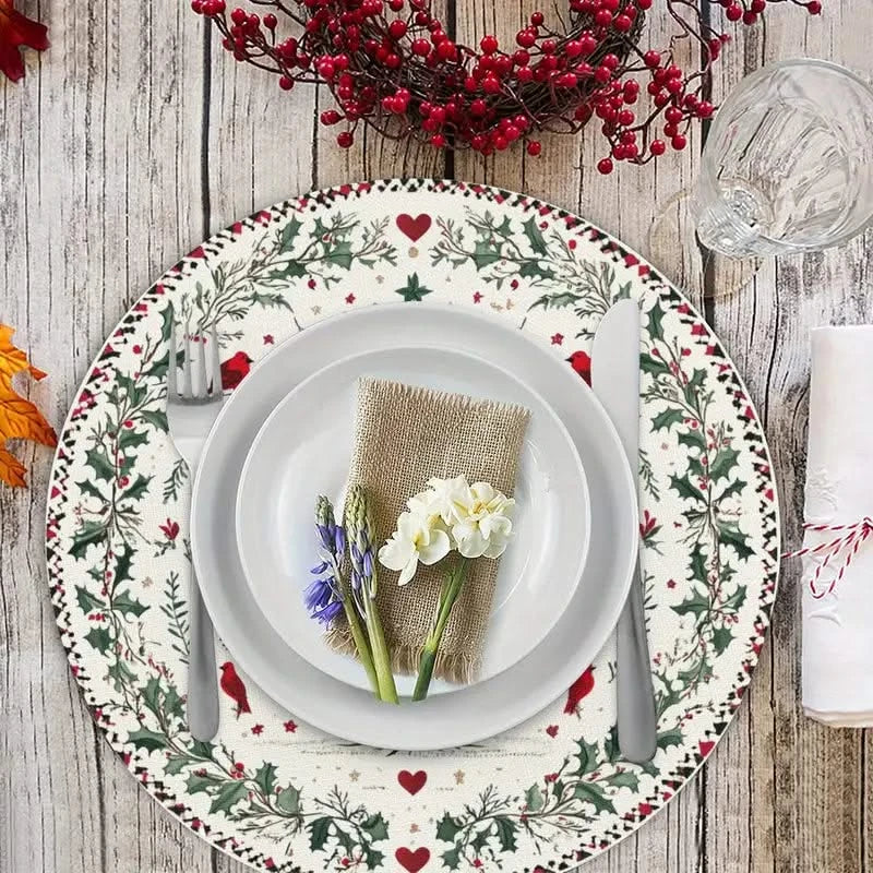 Round Christmas Tree Placemats