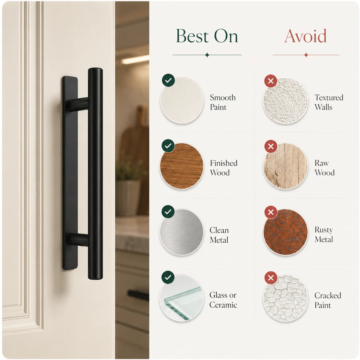 GripEase No-Drill Cabinet Handle