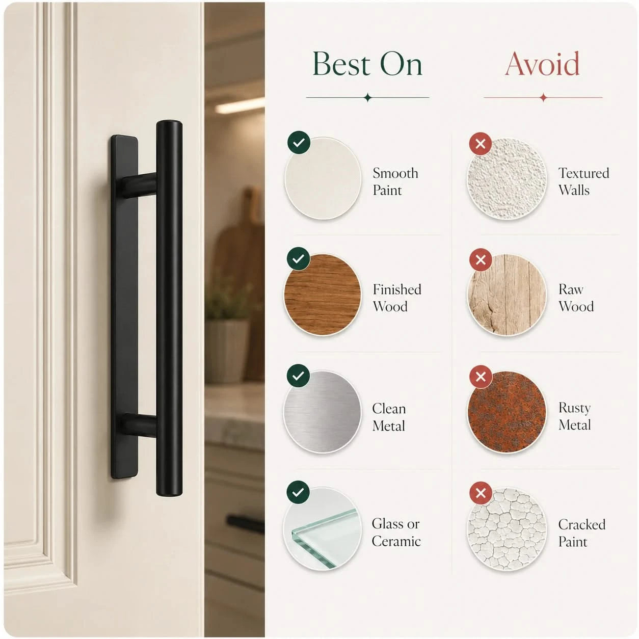 GripEase No-Drill Cabinet Handle