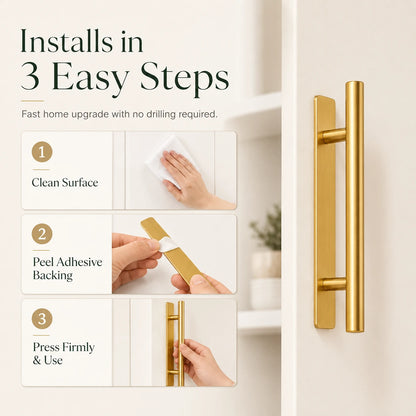 GripEase No-Drill Cabinet Handle