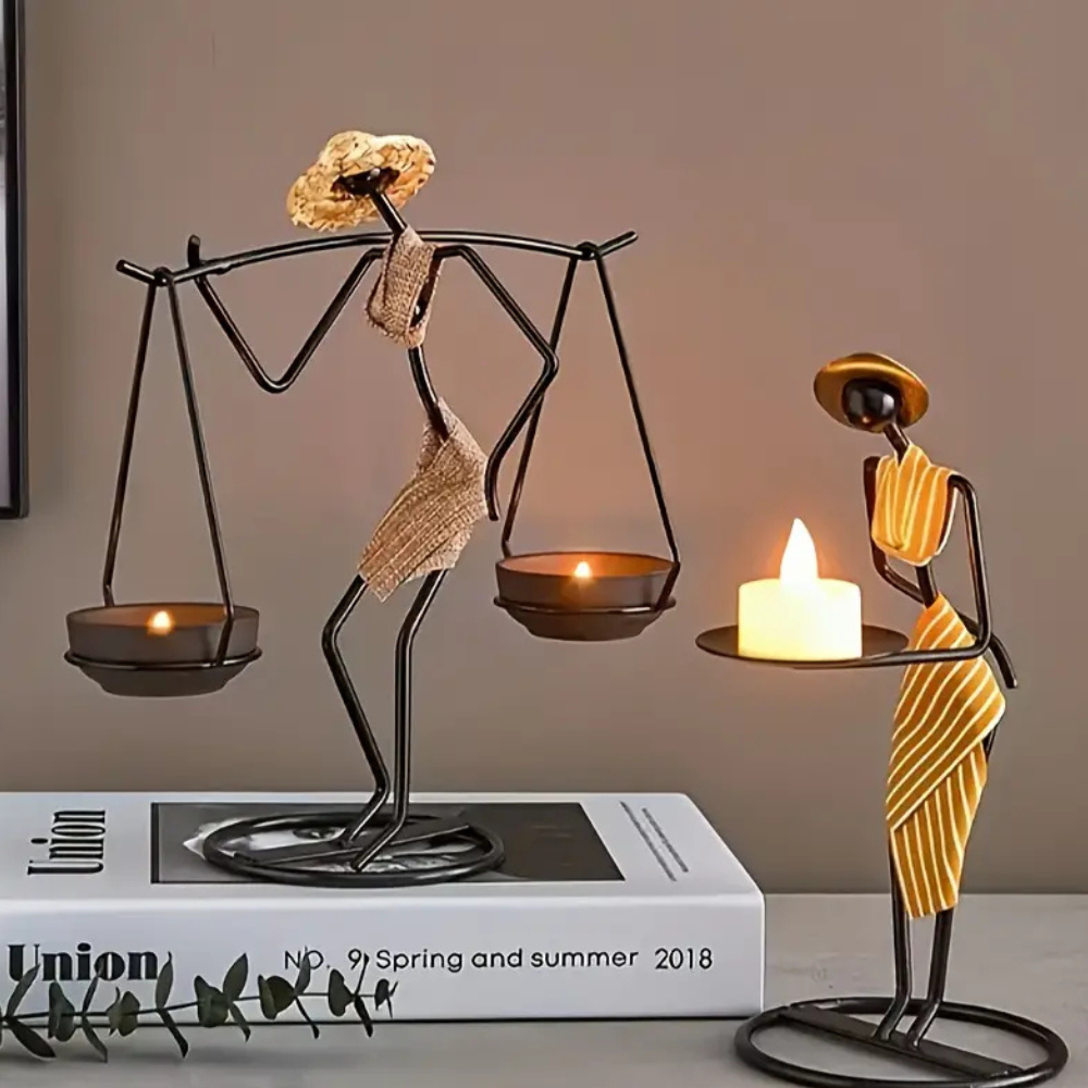 Rustic Farmer's Glow Candle Holder