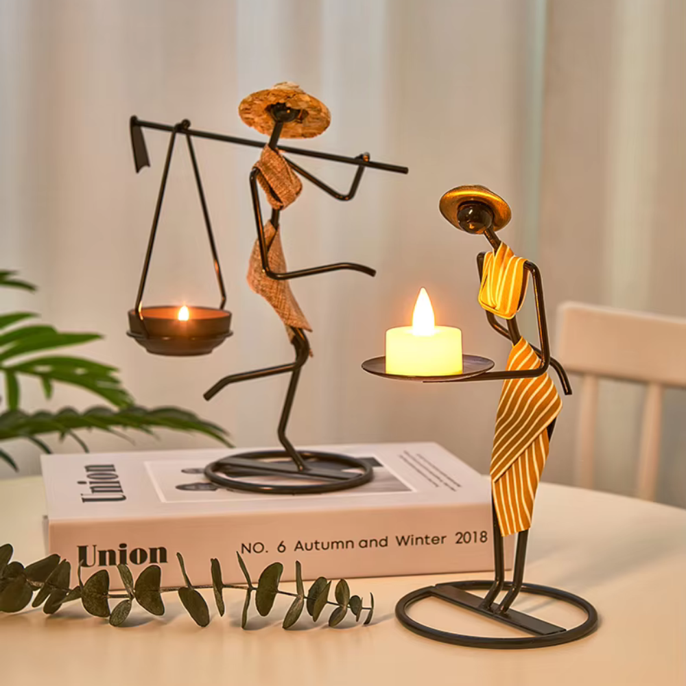 Rustic Farmer's Glow Candle Holder