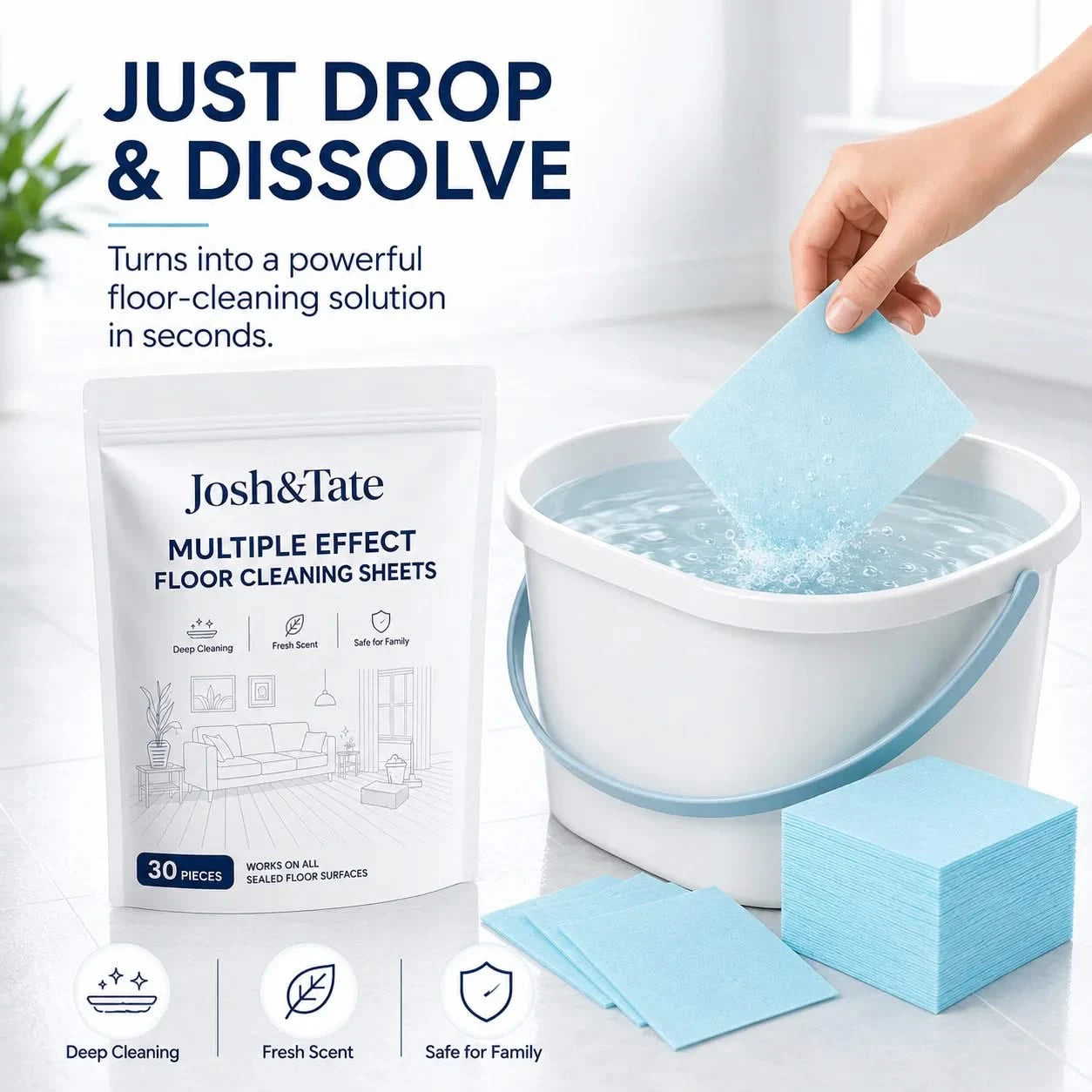 MopSwift™ Floor Cleaning Sheets — Spotless Floors With Just One Sheet