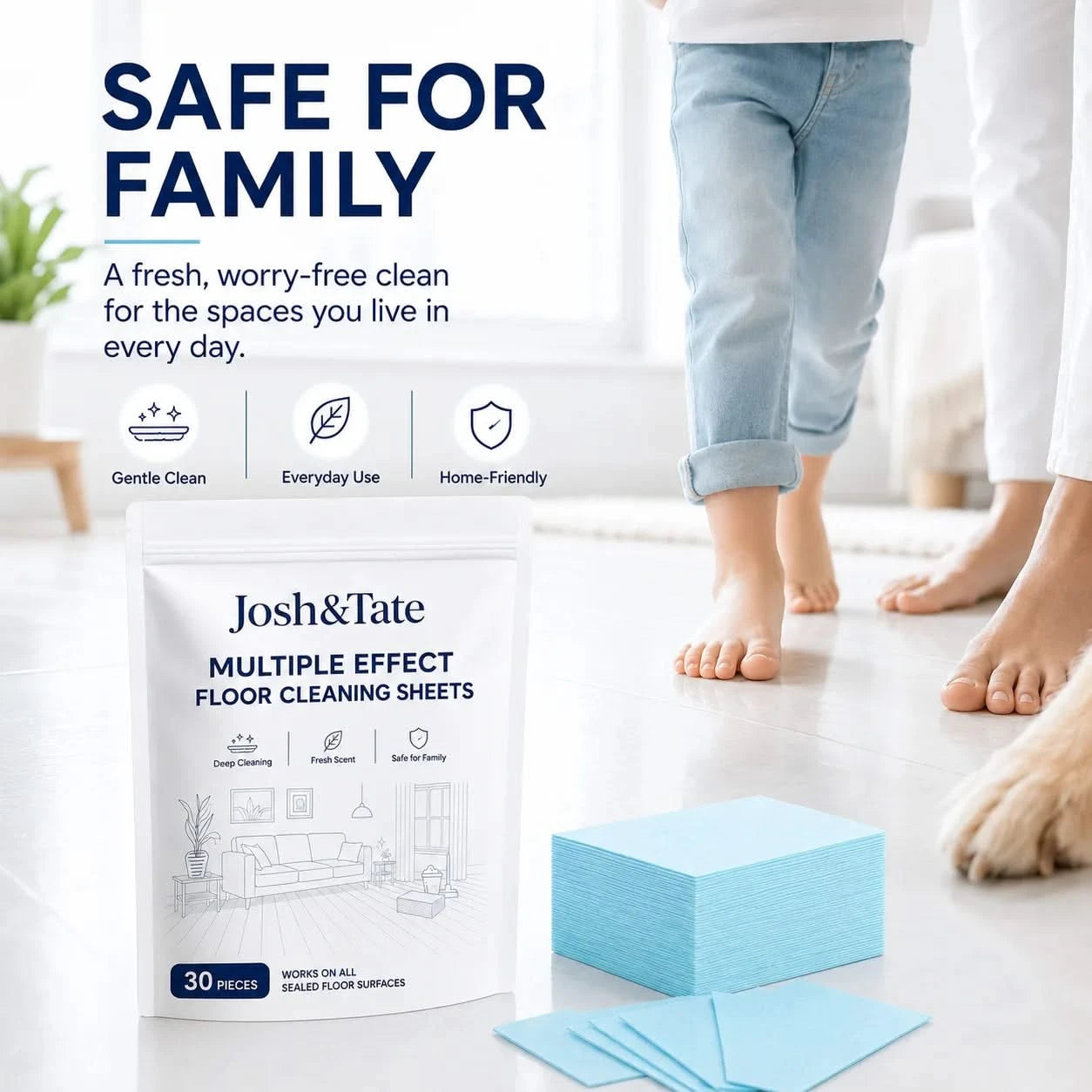 MopSwift™ Floor Cleaning Sheets — Spotless Floors With Just One Sheet