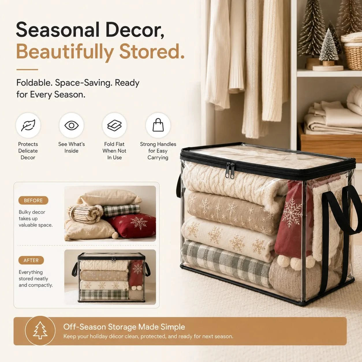 ClearVault™ Dustproof Storage Organizer